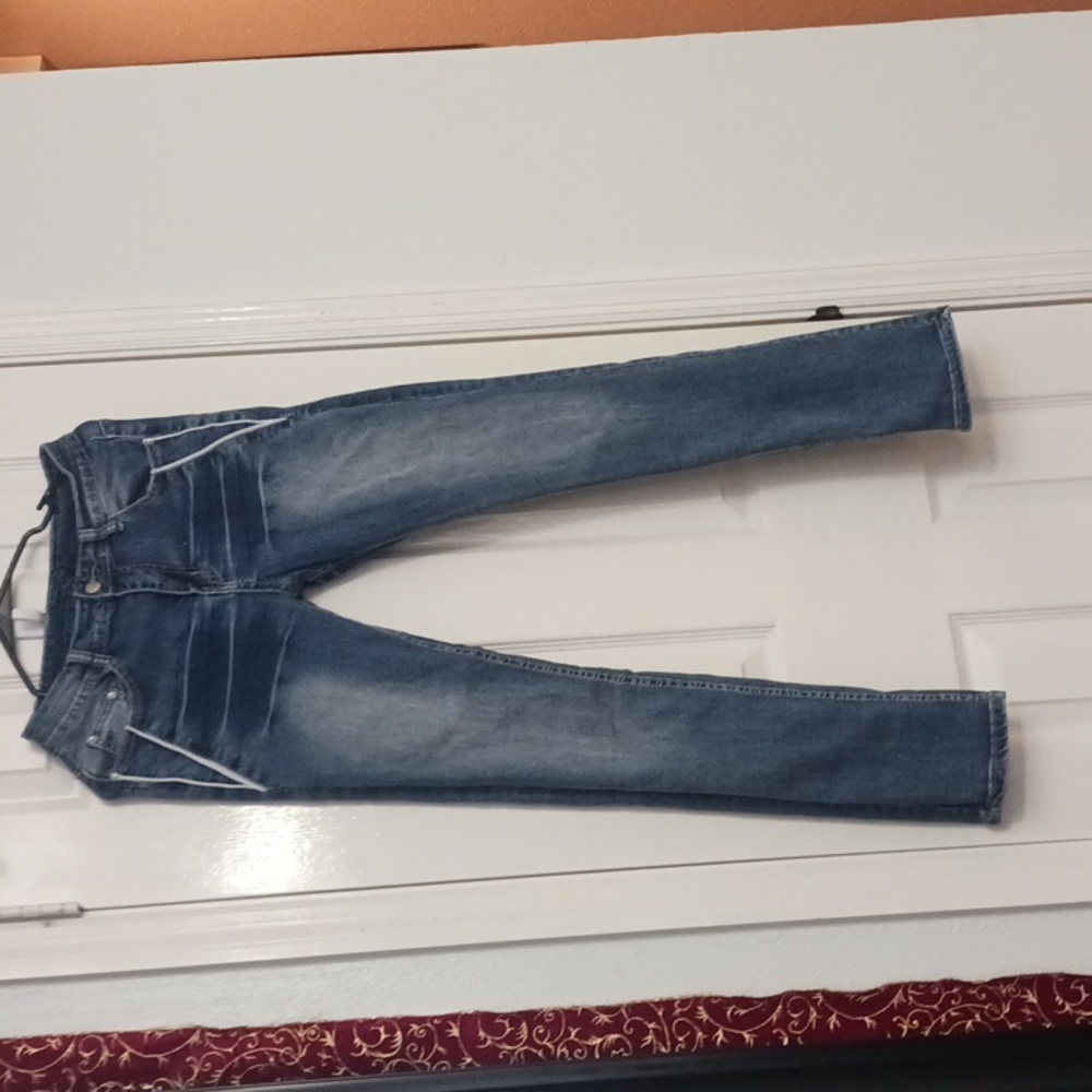 Straight Leg Jeans With U.S Flag Detail In Pockets